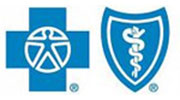 The image displays three logos representing insurance companies Allstate, Blue Cross Blue Shield, and State Farm.