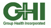 The image shows a logo with the letters GHHI prominently displayed against a green background, accompanied by a cross symbol above the text. Below the acronym, there s additional text that reads GROUP HEALTH INTEGRATED.